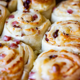 bacon ham and cheese breakfast rolls