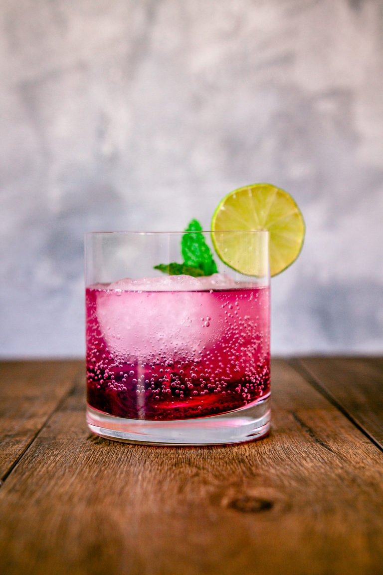 blueberry gin and tonic