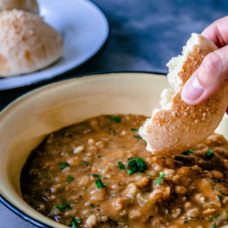 Bone Marrow, Barley and Split Pea Soup