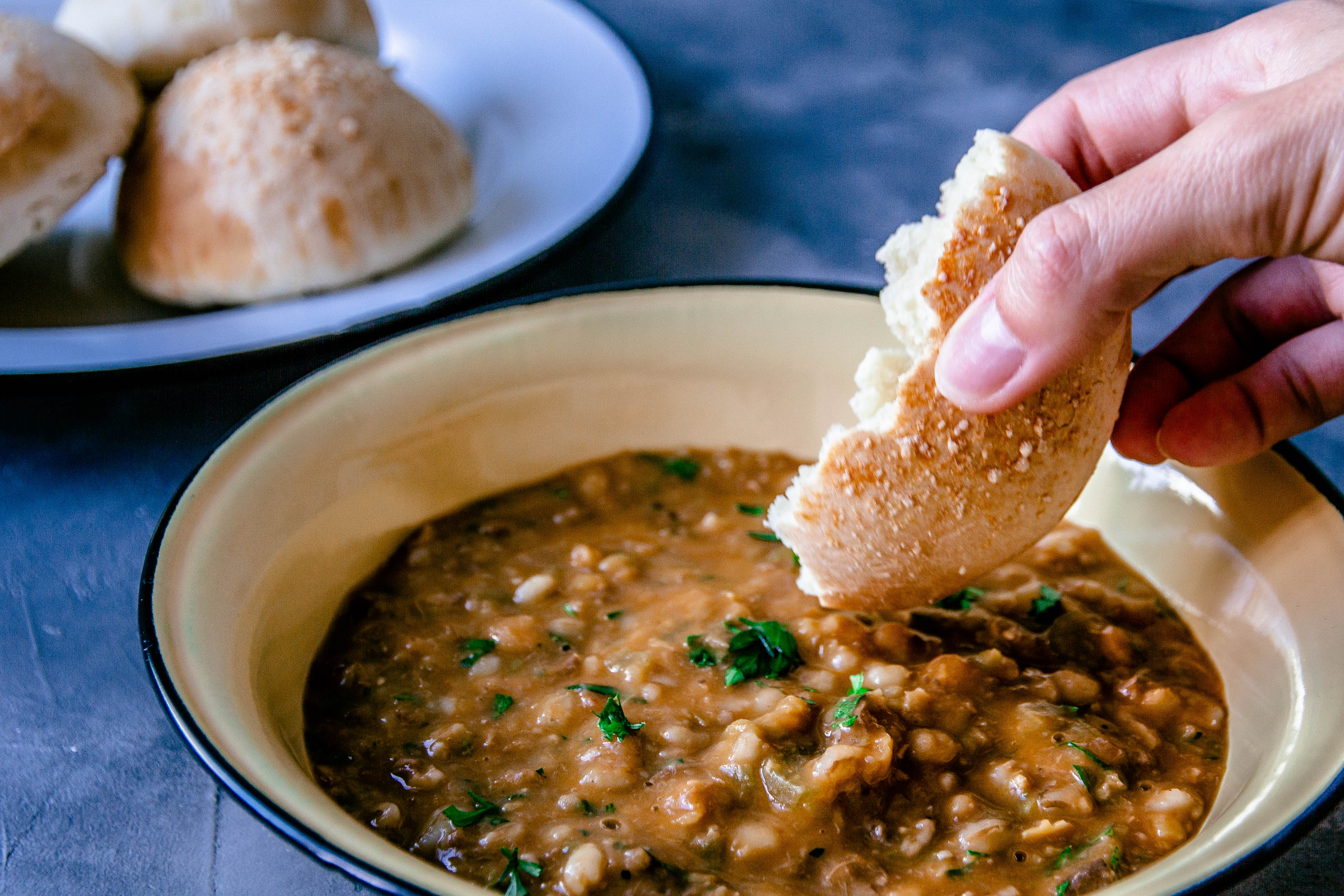 Bone Marrow, Barley and Split Pea Soup