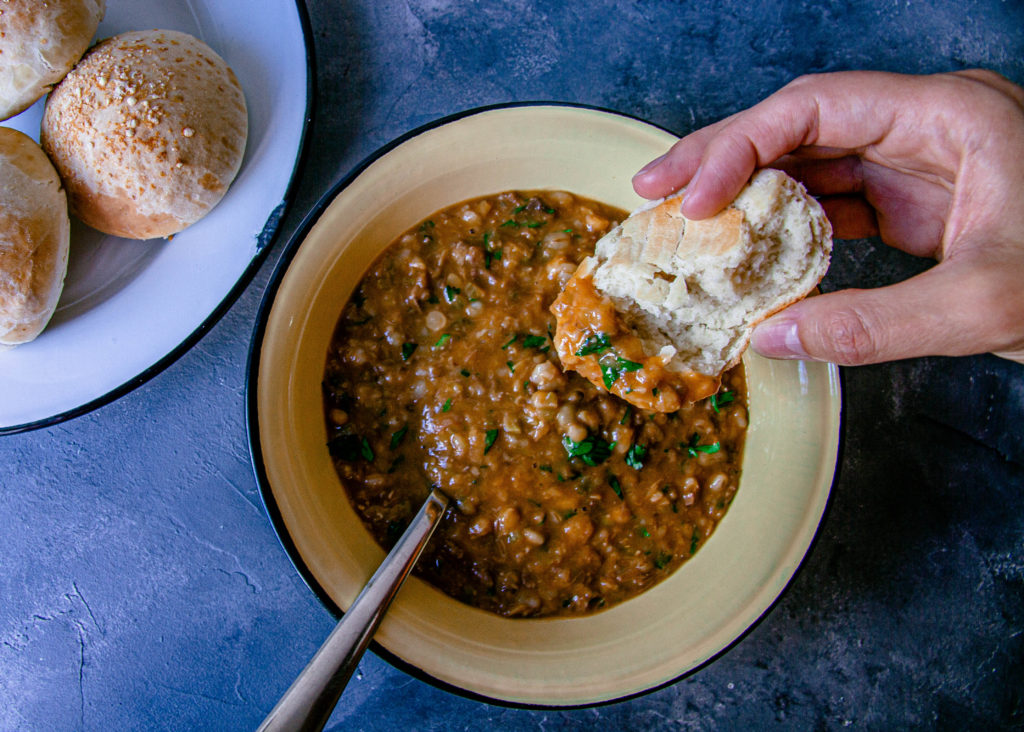 Bone Marrow, Barley and Split Pea Soup